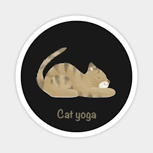 Cat yoga Magnet